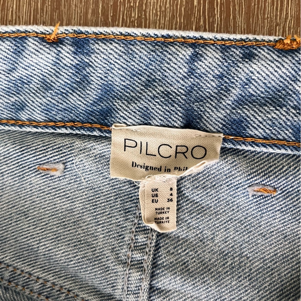 Pilcro from Anthropologie, Madi front-slit denim skirt, Endless summer wash, 4 - Picture 9 of 16